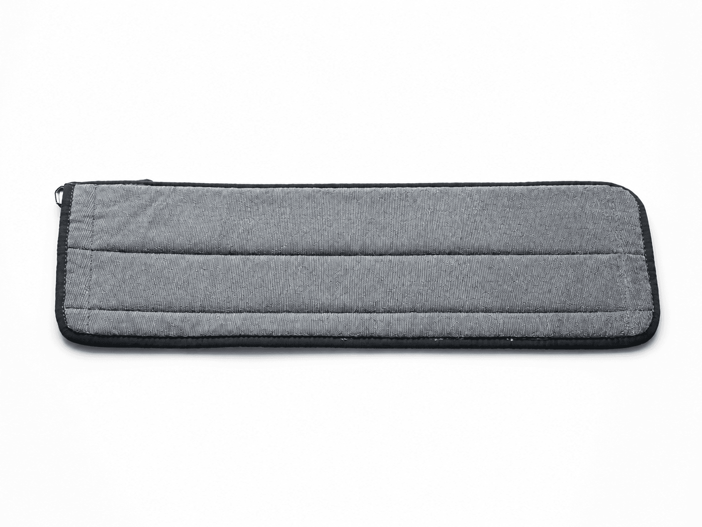 Reusable grey cleanroom mop pad, cleaning-face view