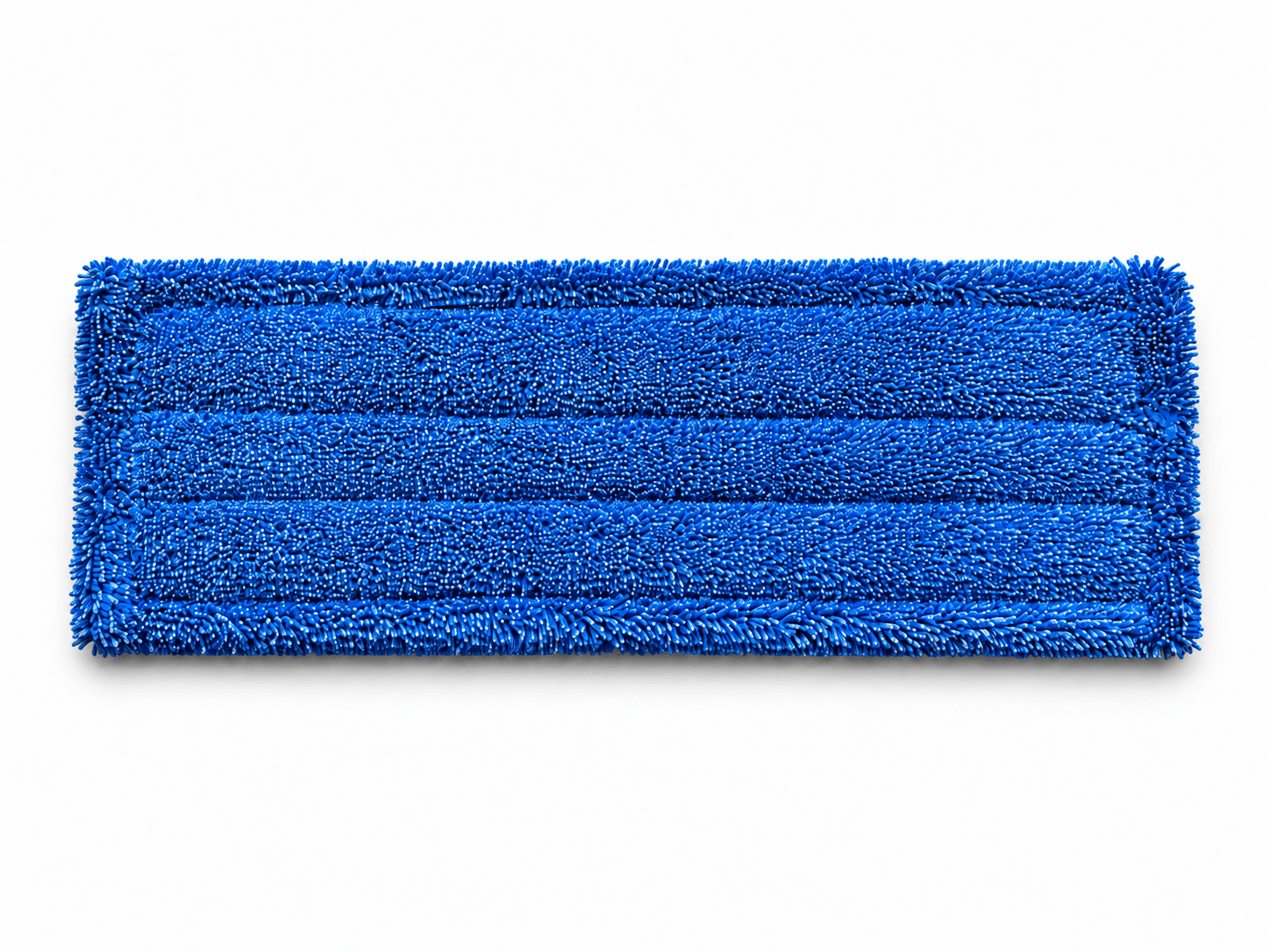 MIDPOSI reusable blue microfiber pocket mop head, complete cleaning-face view