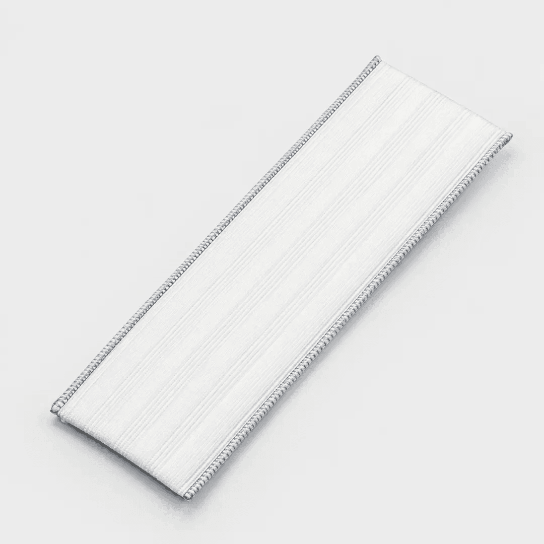 Disposable cleanroom microfiber scrubbing mop for floor, front view