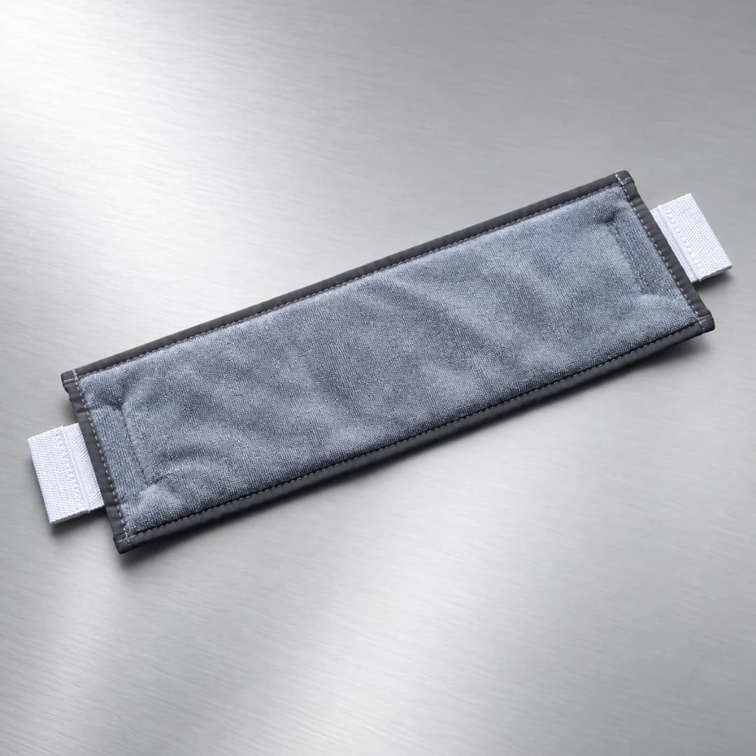 UltraSpeed microfiber mop replacement head on a brushed stainless-steel surface